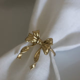 Charles Ted Elegant Gold Bow Napkin Ring Holder