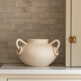 CharlesTed Arco Loop | Sculptural White Porcelain Vase