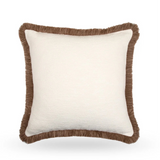 Charles Ted Bouclé Fringe Cushion – A Timeless, Textural Accent for Every Season | Available in Two Sizes