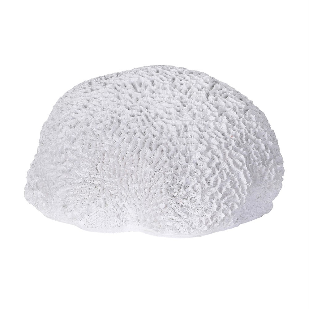 Faux coral sculpture with realistic white texture