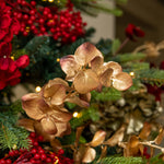 Golden Faux Eucalyptus Stem | Christmas Decorative Spray