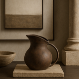 Add sculptural form and depth to any interior with the Guadalupe Dark Brown Metal Decorative Jug.
A striking piece, the jug is an elegant statement. Each piece has a beautifully bespoke and organic feel.  Breath taking when styled on its own or paired with other accessories.