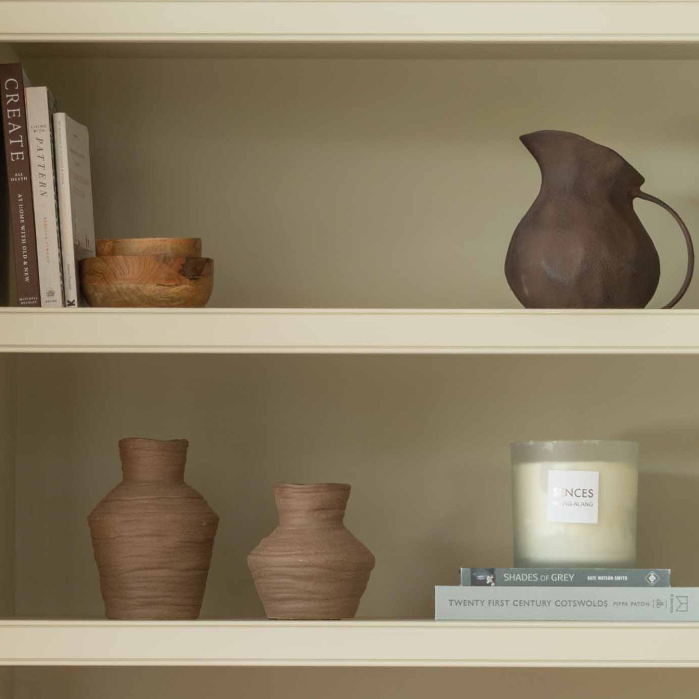 Handcrafted clay vase in rustic brown finish by Charles Ted perfect for small home décor styling