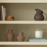 Handcrafted clay vase in rustic brown finish by Charles Ted perfect for small home décor styling