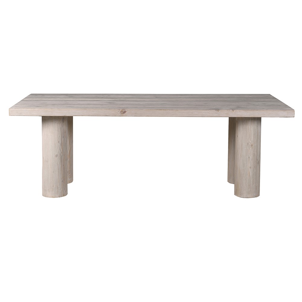 Hamptons-inspired rectangular dining table in solid pine