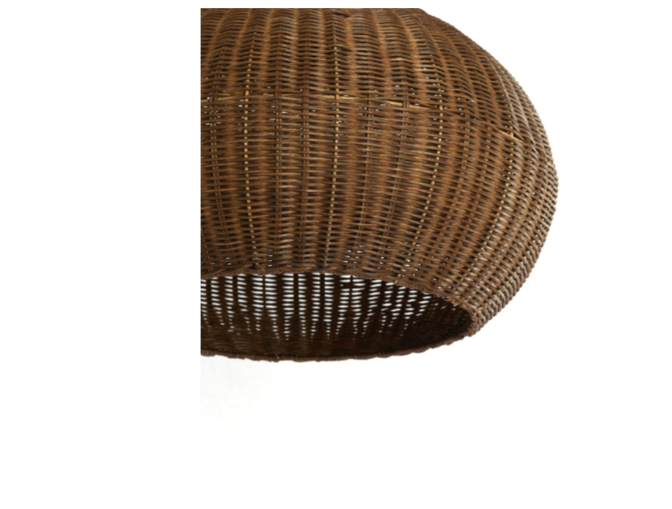 Hikari Rattan Globe Pendant Light handwoven in natural rattan
