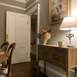 Charles Ted Heritage Rustic Reclaimed Oak Console Table with Drawers & Cabinets