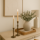 Charles Ted Sofia Candlestick Shiny Brown | Available in Two Sizes