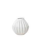 Charles Ted Waveform Ceramic Vase | White