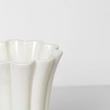 Charles Ted Ivory Flute Ceramic Vase