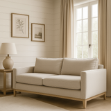 The Elsenham sofa is finished in a beautiful plain fabric with all the the look of linen, without the creasing! It has a practical Stain Guard finish and is finished in an almond colourway.
Constructed with durable solid beech plinths, this piece features a supportive fibre back and comfortable foam seats for maximum comfort.