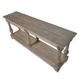 Charles Ted Ashton Reclaimed Pine Console Table with Drawers