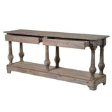 Charles Ted Ashton Reclaimed Pine Console Table with Drawers