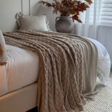 Charles Ted Otis Knit Throw | Biscuit