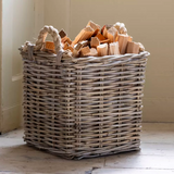 Kubu square basket filled with firewood logs