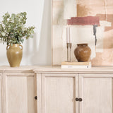 Close-up of Longbourn Sideboard molding and panel detail