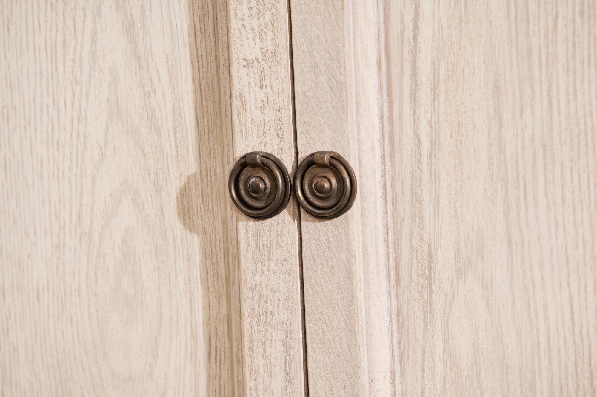 Close-up of Longbourn Sideboard molding and handle detail