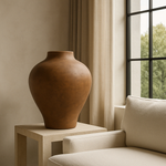 Experience the perfect blend of modern elegance and skilled craftsmanship with the Maje Eco Friendly Decorative Pot. Meticulously handcrafted from ecomix, a sustainable combination of recycled paper pulp, natural gum, and chalk powder, this stunning piece features a striking golden brown finish and an irregular, textured surface. The vase is deliberately asymmetrical to add a sculptural interest.
Just like a treasured artifact from centuries past, this pot adds an artistic touch to any space. Use it for dec