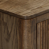 Charles Ted Newport Four Door Elegant Oak Fluted Sideboard