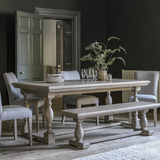 Bring warmth and refined charm to your dining space with our Rustic Oak Farmhouse Dining Bench. Expertly crafted from high-quality wood with a weathered oak finish, this bench pairs perfectly with traditional or contemporary interiors. Its robust turned legs and solid construction offer lasting durability, while the spacious seat provides ample room for guests or family members to dine in comfort.
Designed to complement farmhouse-style tables, this bench is ideal for cosy gatherings and everyday meals alik