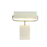 Oslo nickel dome table lamp in cream metal with silver detailing