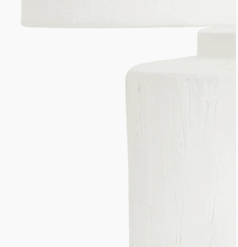 Penelope White Textured Ceramic Table Lamp Compete with Shade