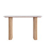Charles Ted Roma Coastal Ridge Console Table | Bleached Mango Wood & Granite Top