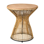This elegant side table, crafted from natural rattan, is the perfect piece to showcase a luxurious lamp or serve as a sophisticated bedside table.
Dimensions: 
H 62cm Dia 56cm
5.54kgs