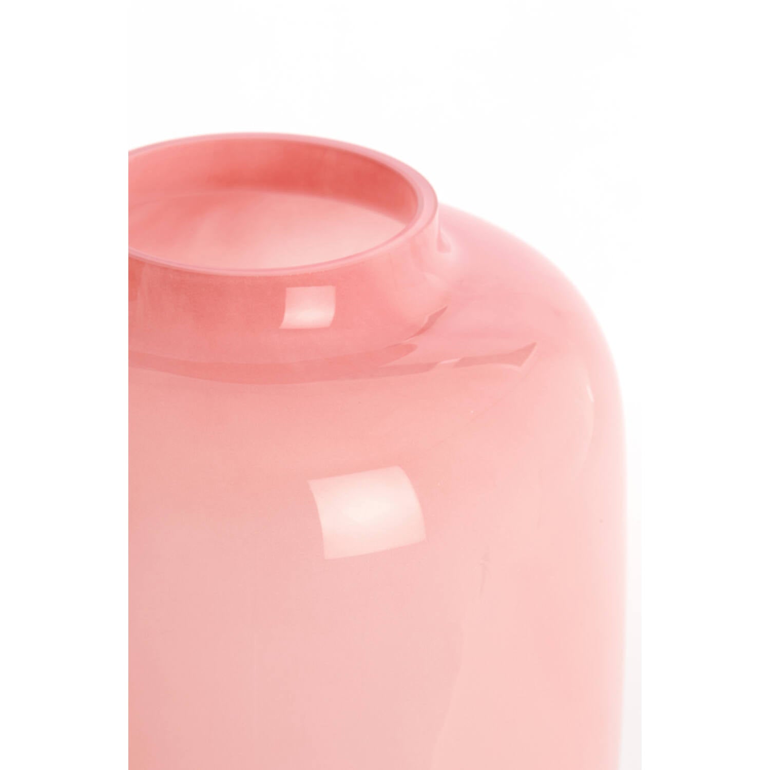 Rosa pink glass statement vase