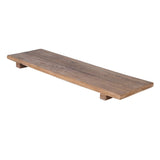 Elevate your presentation with the Rustic Elm Display Riser, a handcrafted wooden platform made from natural cedar elm wood. Featuring a smooth, flat surface with visible wood grain and supported by two sturdy block-style legs, this board is perfect for showcasing decor, serving food, or organizing countertops. The warm tone and rustic finish give it a timeless charm, making it an ideal accessory for farmhouse, minimalist, or vintage-themed interiors. Whether used in kitchens, cafes, or retail displays, thi