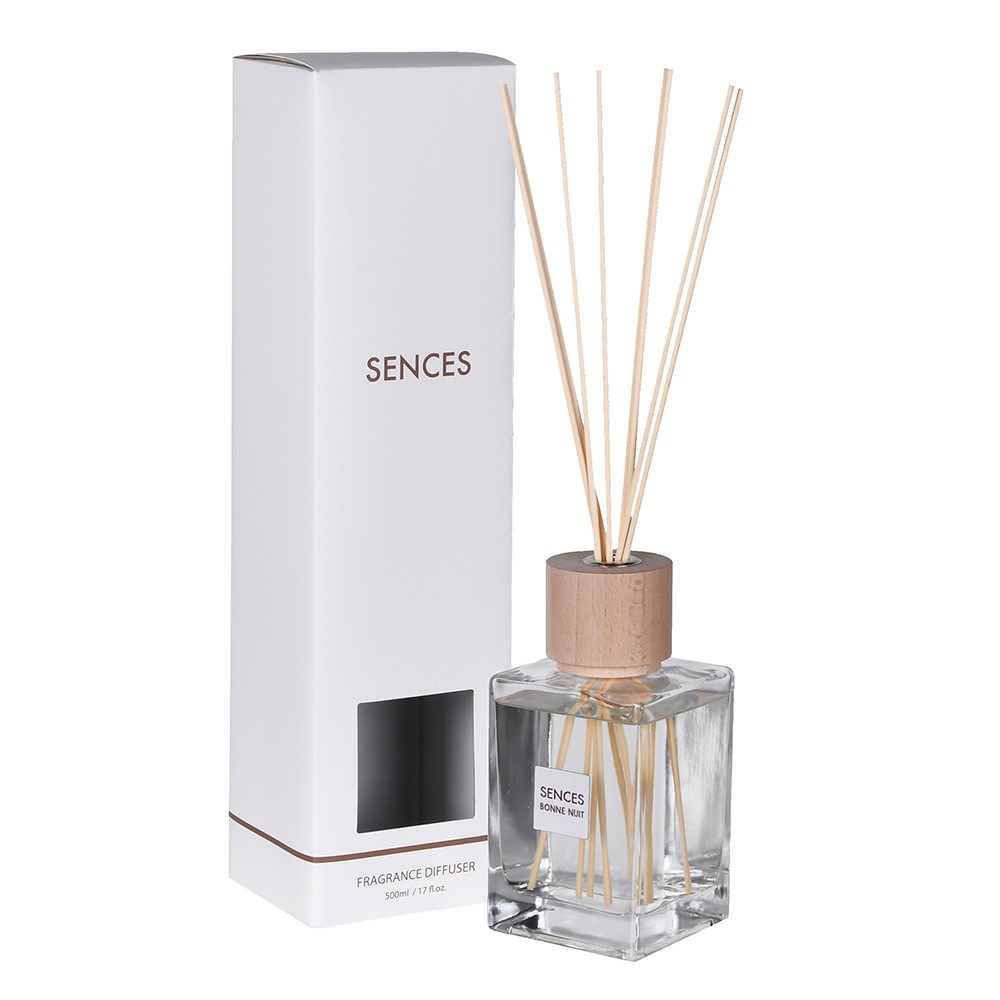 SENCES Bonne Nuit lavender reed diffuser with box – 500ml elegant home fragrance