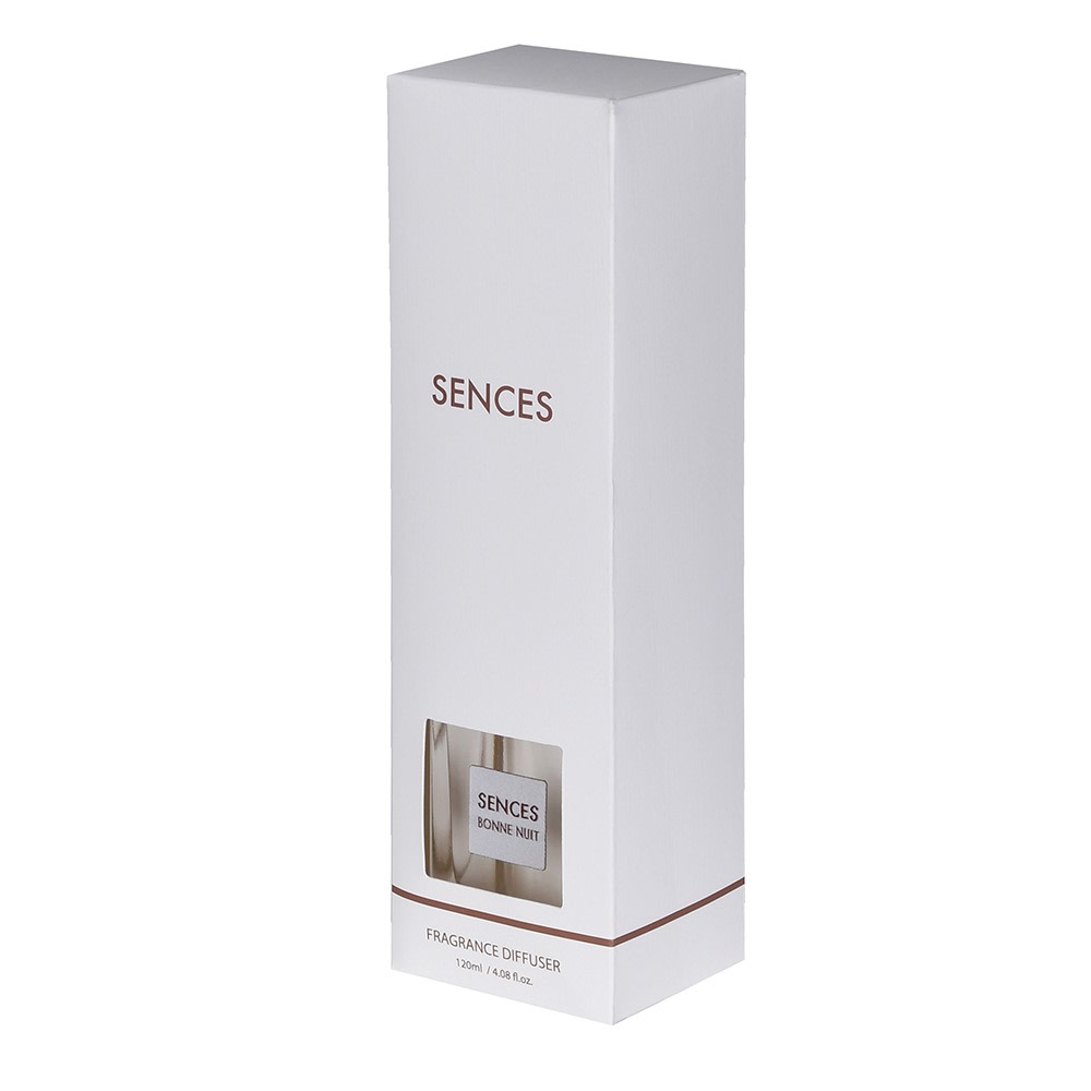 Sences fragrance diffuser packaging on a white background