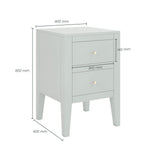 Charles Ted Stockton Two Drawer Bedside Table | Pigeon
