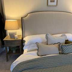 Salcombe Linen & Old Pine Super King Bed Frame