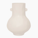 Salen White Ceramic Vase with Ears