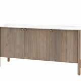 Charles Ted Oslo Mango Wood and Marble Sideboard