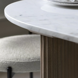 Charles Ted Oslo Mango Wood and Marble Dining Table