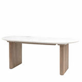 Charles Ted Oslo Mango Wood and Marble Dining Table