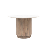 Charles Ted Oslo Mango Wood and Marble Round Dining Table