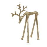 Charles Ted Nordic Gold Metal Reindeer Figurine | Available in Two Sizes