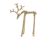 Charles Ted Nordic Gold Metal Reindeer Figurine | Available in Two Sizes