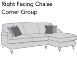 Charles Ted Bibury Right Facing Chaise Sofa