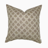 Charles Ted Ryder | Natural Floral Hand block Print Cushion Cover