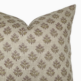 Charles Ted Ryder | Natural Floral Hand block Print Cushion Cover
