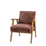 Charles Ted Pembroke Wooden Arm Chair | Vintage Leather