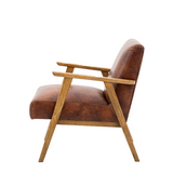 Charles Ted Pembroke Wooden Arm Chair | Vintage Leather
