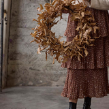 Charles Ted Autumn Rustic Brown Dried Leaf Wreath | 60cm