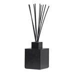 Matte black square bottle orange blossom reed diffuser with long diffuser sticks