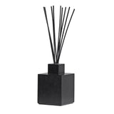 Matte black square bottle orange blossom reed diffuser with long diffuser sticks