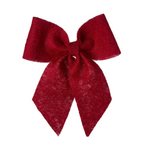 Red felt Christmas bow 16x20 cm holiday decoration